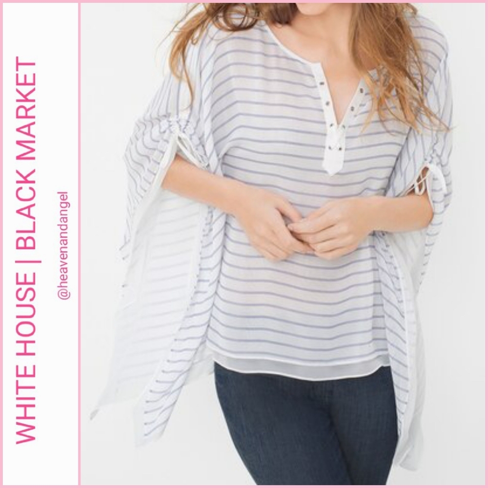 WHBM Stripe Kaftan Top